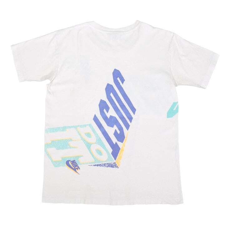 90s ナイキ JUST DO IT 銀タグ USA製 ヴィンテージTシャツ NIKE サイズS 古着 BE0017