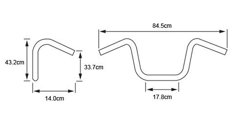 STRIPPER ハンドルバー グロスブラック|17インチ