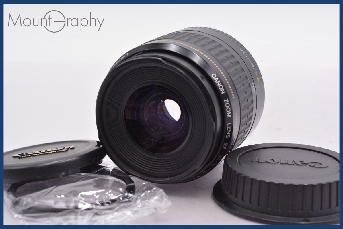 キヤノン Canon ZOOM LENS EF 35-80mm F4-5.6 USM 前後キャップ-レンズフィルター付 完動 同梱可 am232