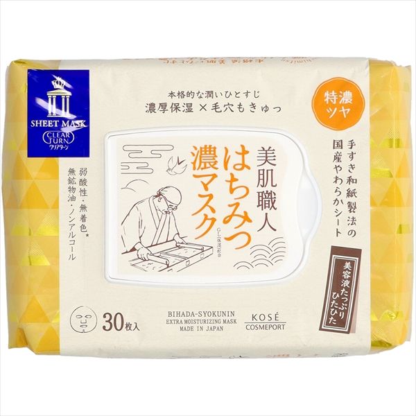 まとめ買い-12点セット クリアターン美肌職人はちみつマスク30枚 コーセーコスメポート シートマスク