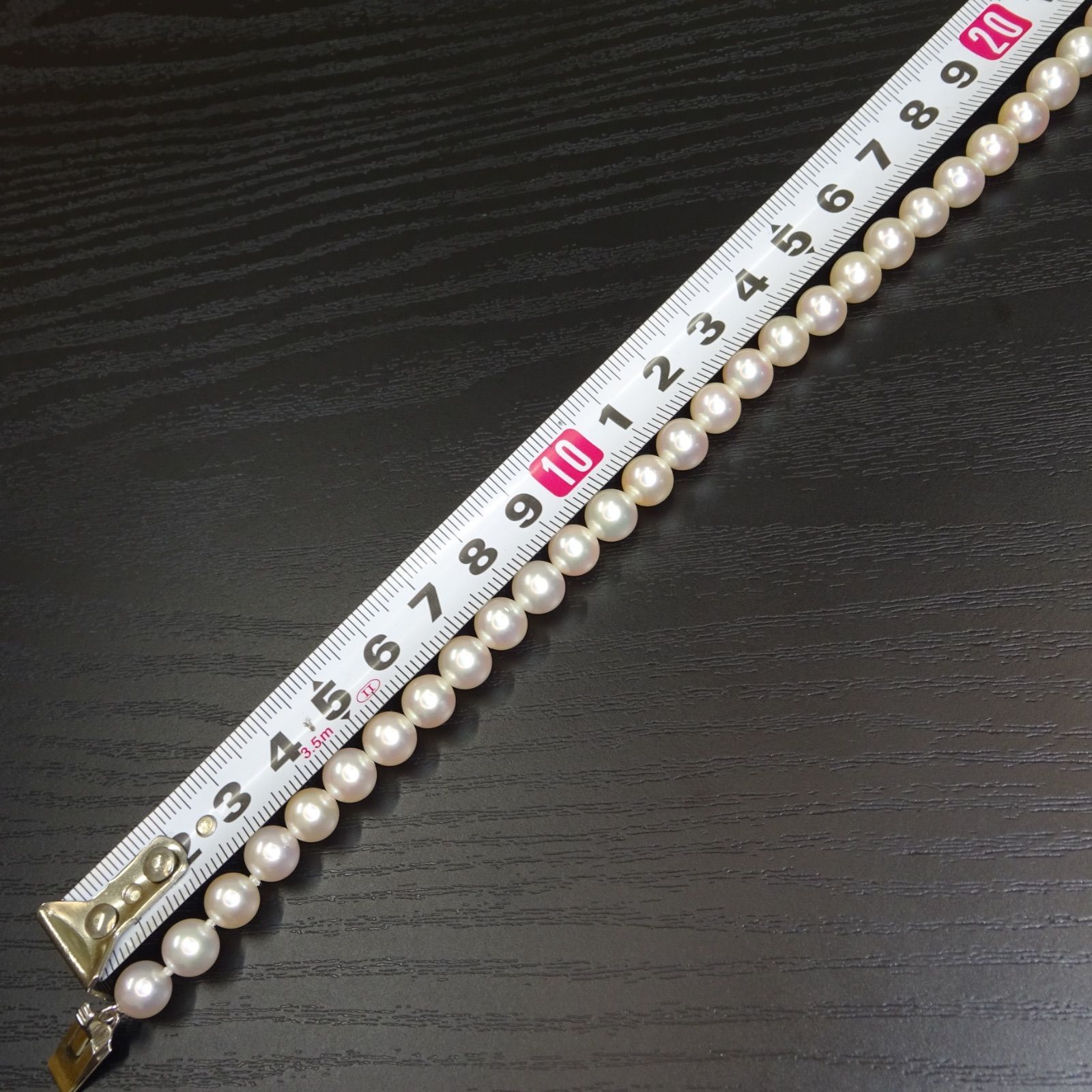 大粒 天然あこやパール 本真珠 約7.8mm前後 テリ良好 43.0cm 総重量約 