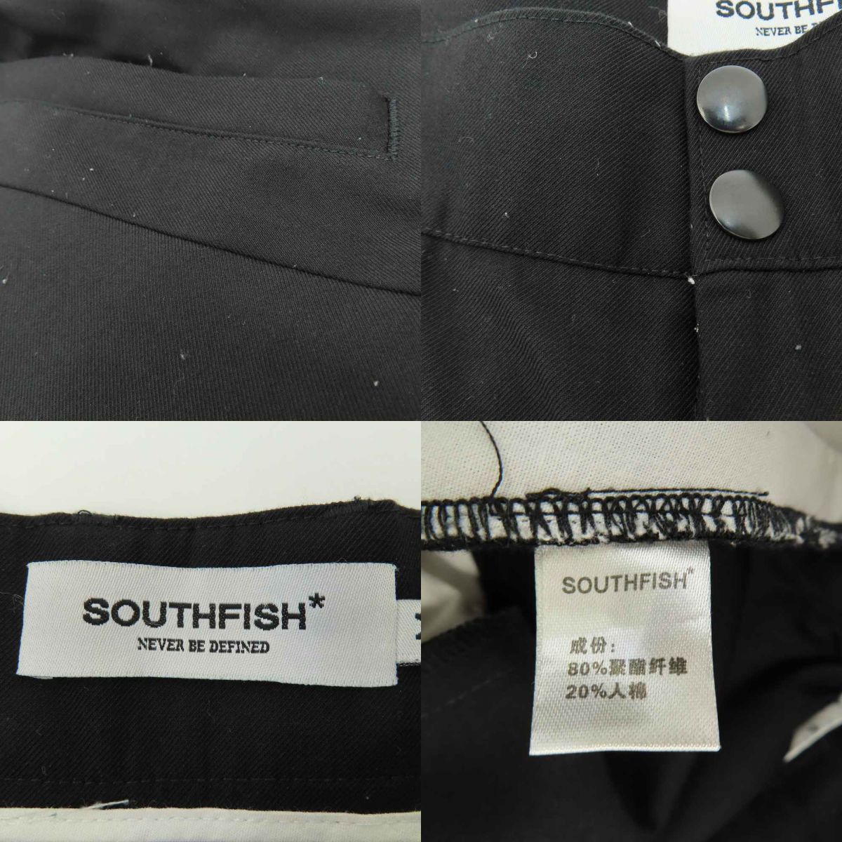 southfish 変形ワイドスラックス ワイドパンツ Mサイズ ブラック
