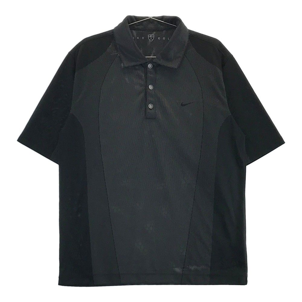 NIKE GOLF ナイキゴルフ 半袖ポロシャツ 総柄 ブラック系 L [240101215978]# ゴルフウェア メンズ - メルカリ