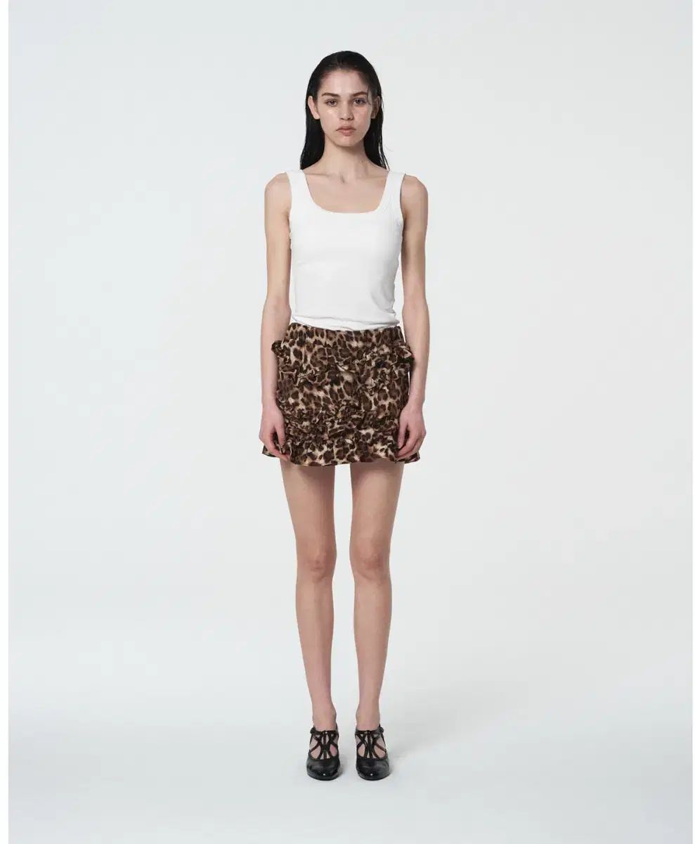 セトルポム ヒョウ柄フリルスカート レオパードフリルスカート