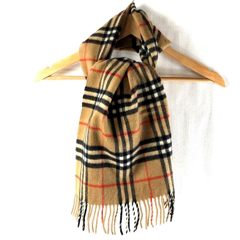 バーバリー BURBERRY マフラー カシミヤ チェック フリンジ バーバリー BURBERRY マフラー カシミヤ チェック フリンジ