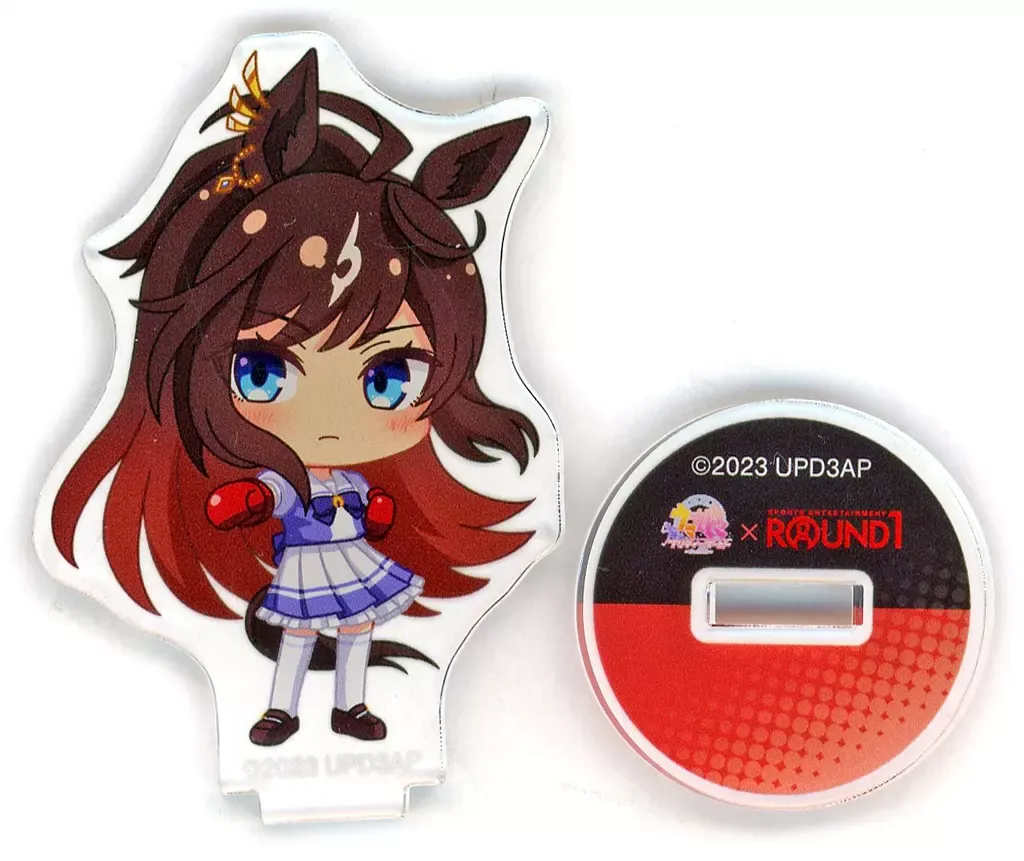 【中古】アクリルスタンド・アクリルパネル ドゥラメンテ 「ウマ娘 プリティーダービー Season 3 × ROUND1 ちびキャラトレーディングアクリルスタンド」