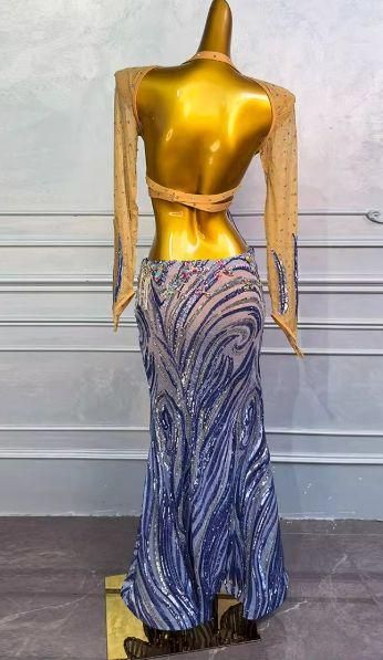 ベリーダンス衣装 長袖 トップスブラ スカート ラメ オーダーメイド