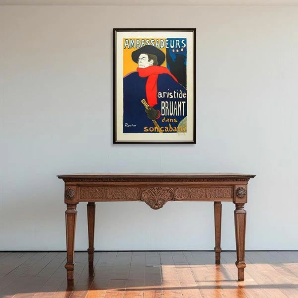 ロートレック、リリ・グルニエ夫人、希少画集画、状態良好、新品高級額装付 版画 ロートレック 「アンバサドールのアリスティード