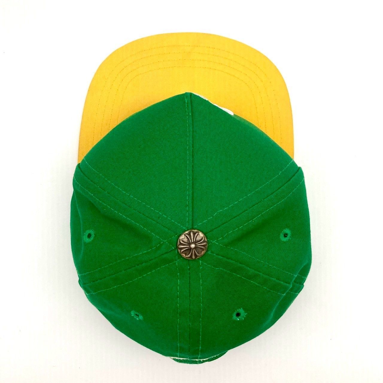 クロムハーツ ベースボールキャップ 帽子 綿 グリーン イエロー 70822 クロムハーツ ベースボールキャップ 帽子 綿 グリーン イエロー 70822