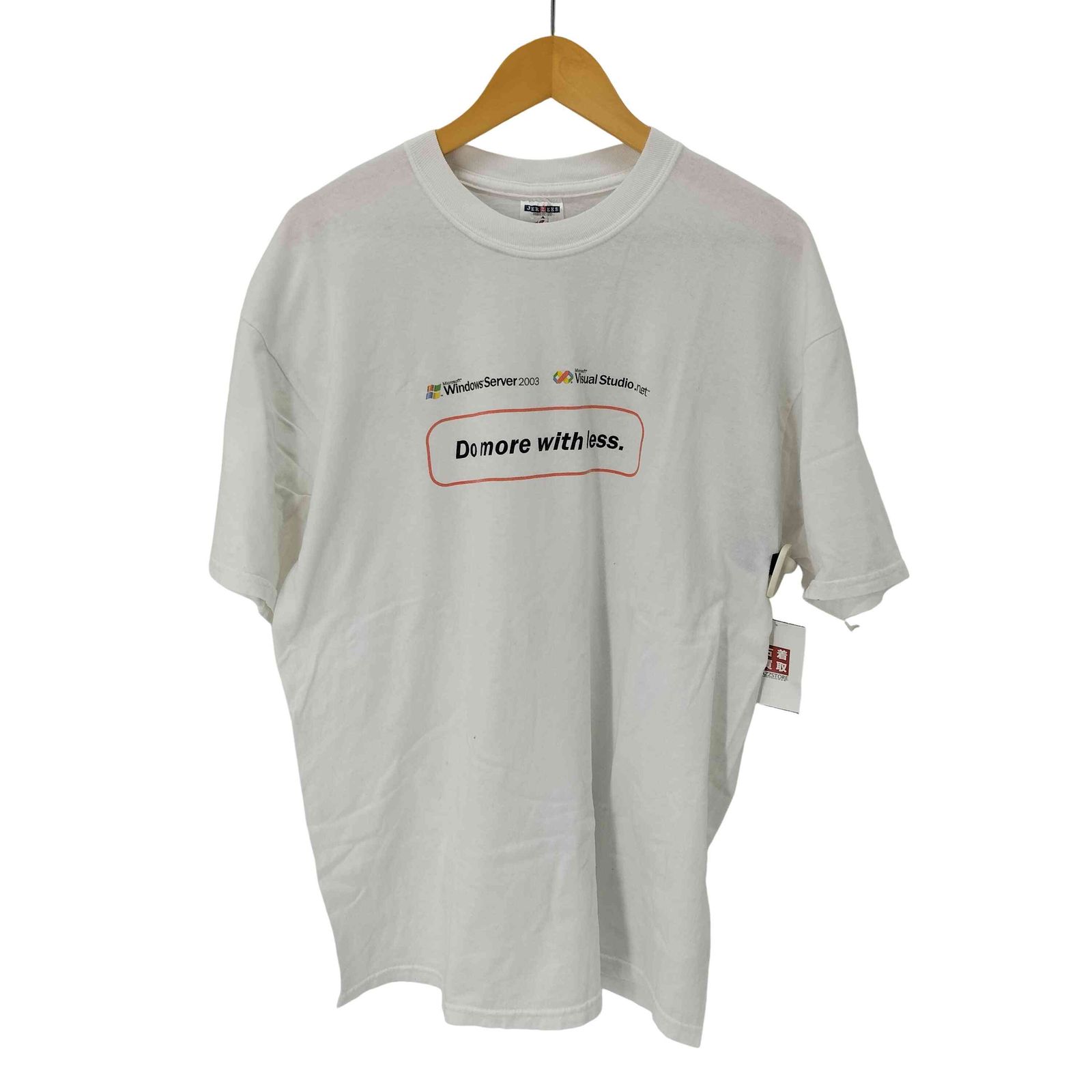 ヘインズ Hanes 00s 企業プリントTシャツ Do more with less メンズ JPN XL