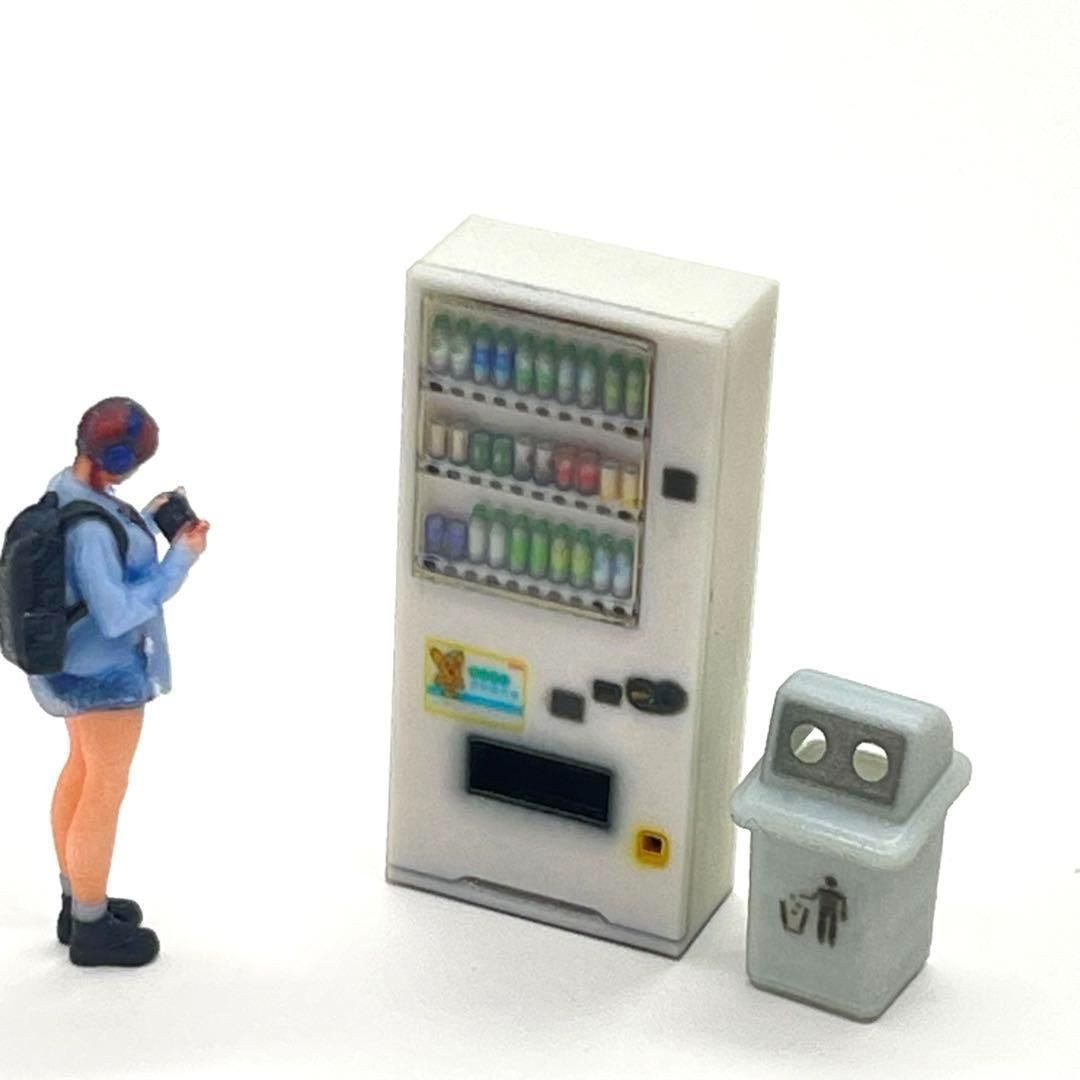 1/64 立体自販機 空き缶入れ ミニチュア フィギュアに ミニカー