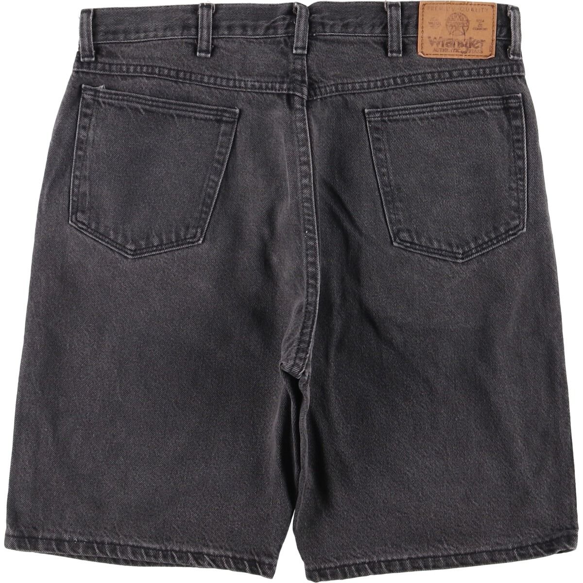 古着 80 90年代 ラングラー Wrangler ブラックデニムショーツ ハーフパンツ メンズw34相当 ヴィンテージ eaa587972