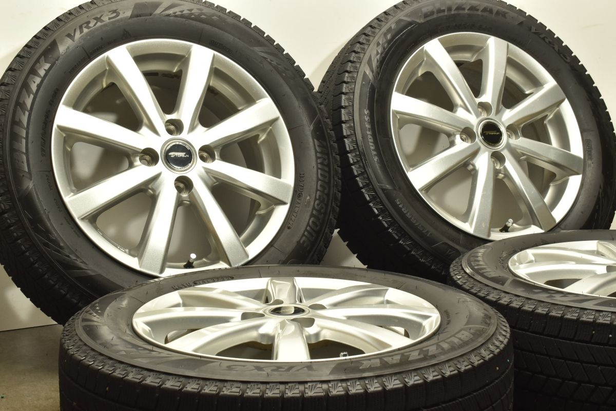 バリ溝品 トップラン 15in 5.5J 52 PCD100 ブリザック VRX3 175 65R15 ヴィッツ アクア カローラフィールダー フィット スイフト