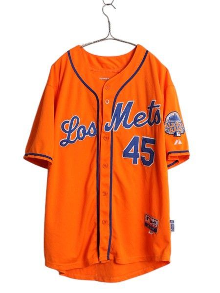 なクーポン配布中! MLB オフィシャル マジェスティック メッツ ベースボール シャツ メンズ XL 程| ゲームシャツ ジャージ 半袖シャツ ユニフォーム 大リーグ