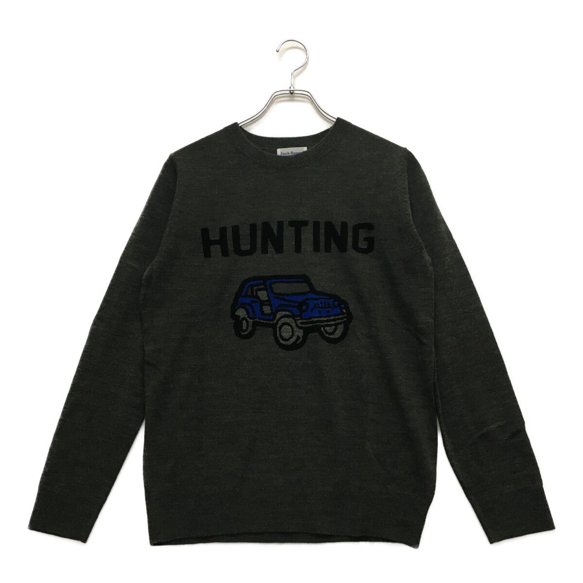 Jack Bunny!!/ジャックバニー クルーセーター【ブラック/６】美品！ Jack Bunny!! ジャックバニー クルーセーター【ブラック/6】新品