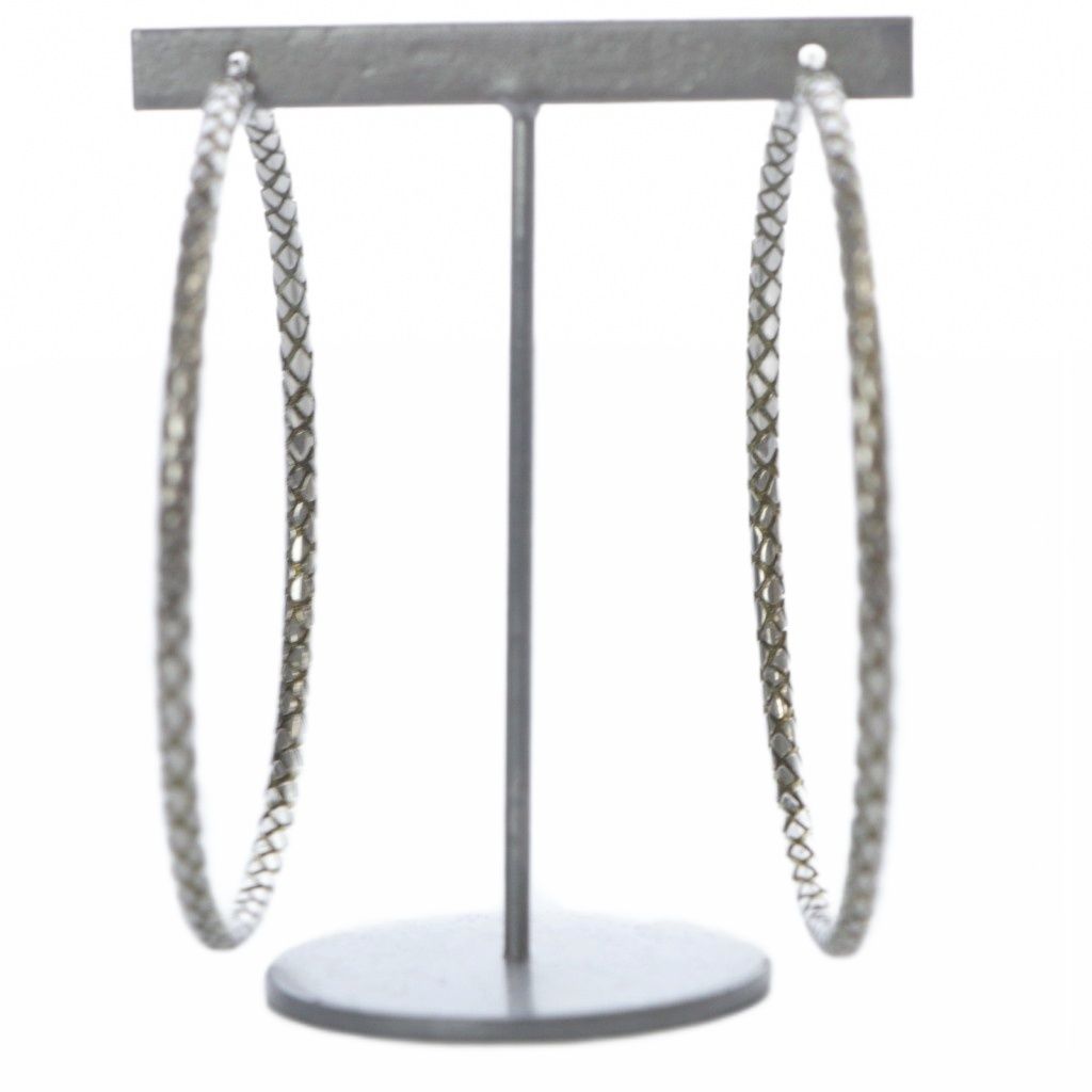 CELINE シルバーフープピアス 中古・古着通販】CELINE (セリーヌ) ノットスモールフープピアス