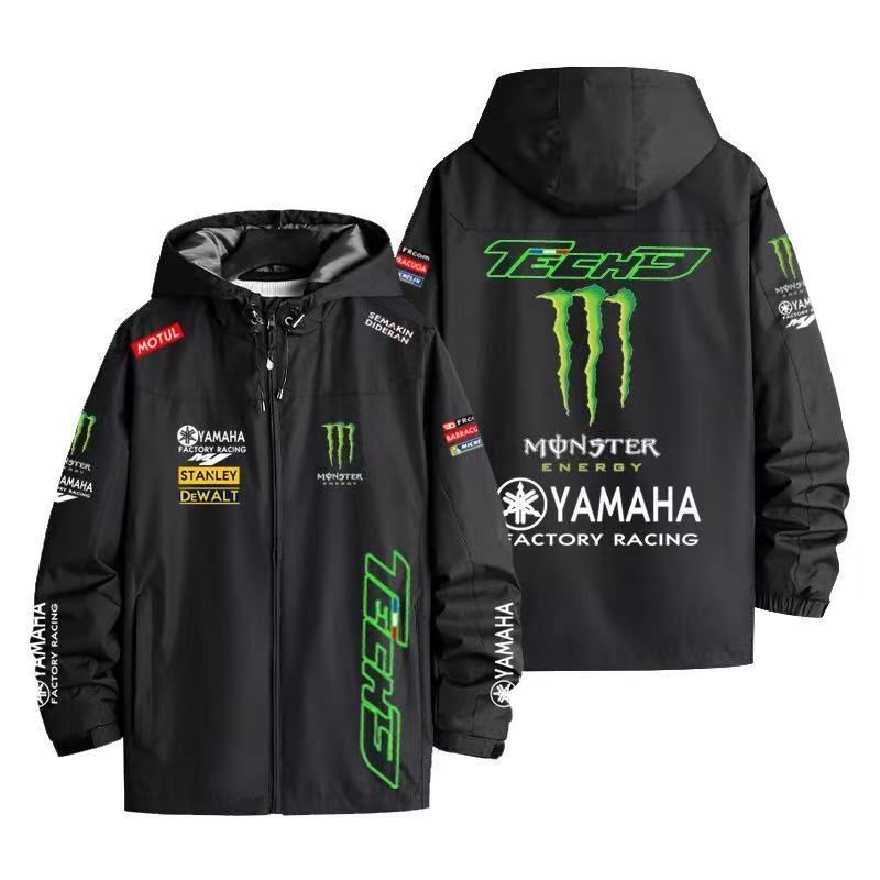 【新品未使用】Monster Kawasaki 刺繍 レーシングジャケット YAMAHA ジャケット monster レーシングジャケット 春秋 防風