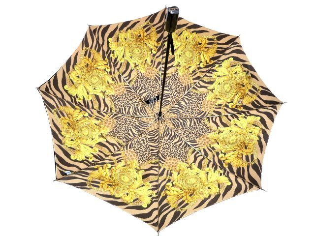 ヒョウ柄　ジャンニヴェルサーチ　折りたたみ傘 未使用 ジャンニベルサーチ 豹柄 折りたたみ傘 Gianni Versace