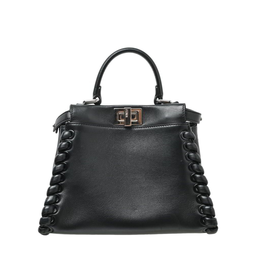 FENDI ピーカブーミニ 2way レザー ショルダーバッグ fendi ピーカブー