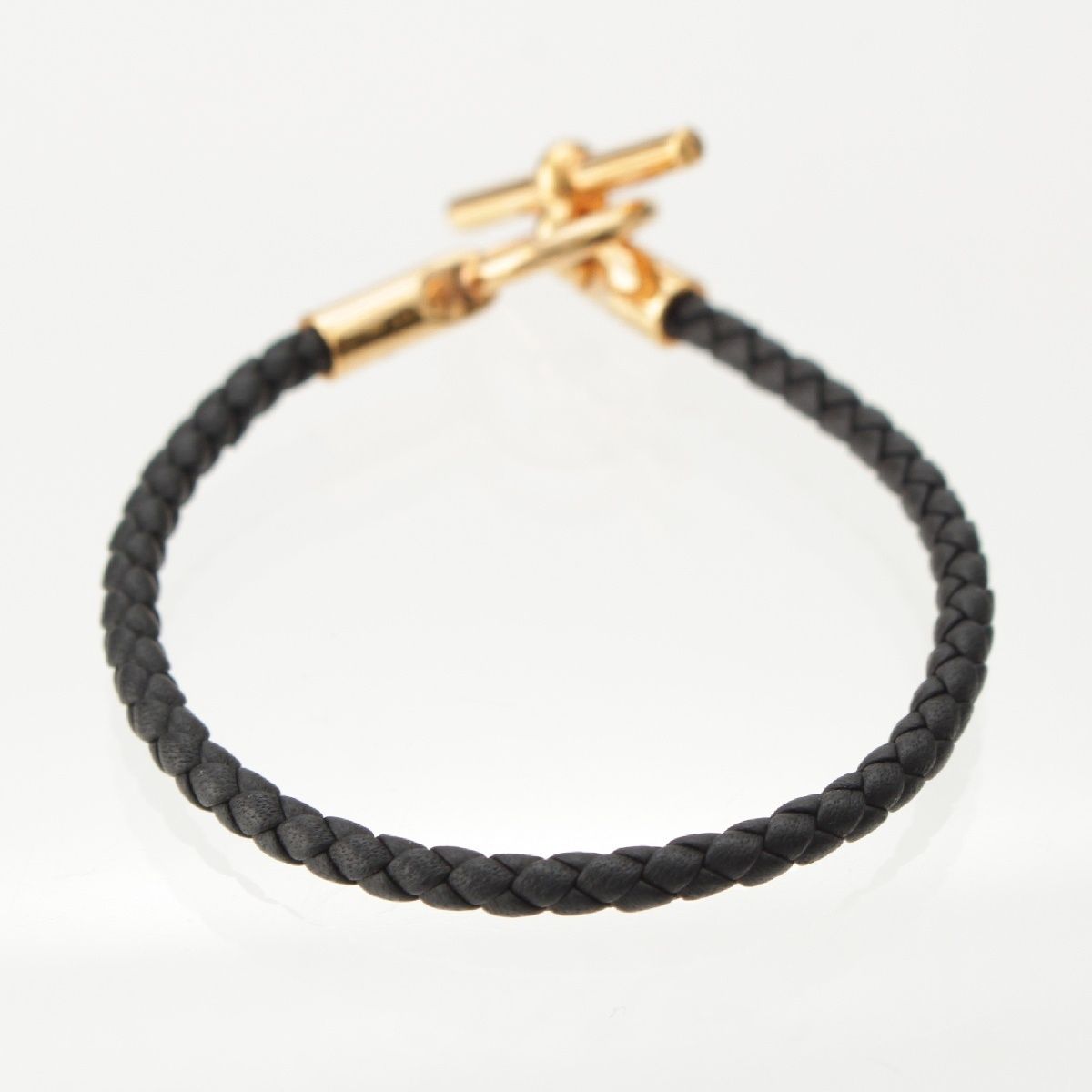 エルメス グレナン レザー ブレスレット アクセサリー ブラック