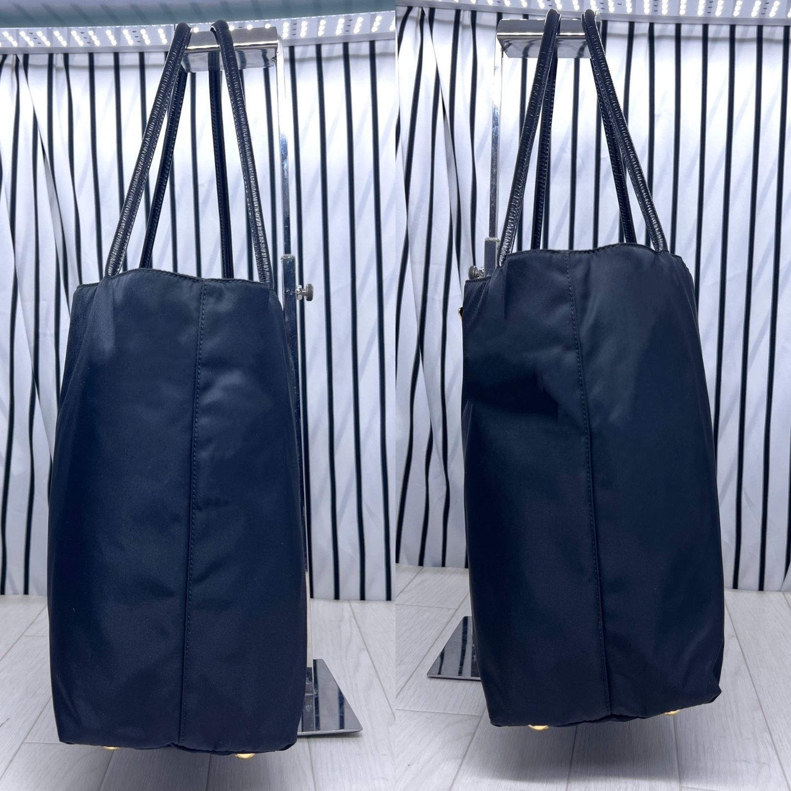 【超美品】PRADA×プラダ A4収納可能金色プレートトートバッグ 超美品】PRADA×プラダ A4収納可能金色プレートトートバッグ