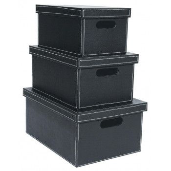 フェイクレザー ボックス BL L M S 3個セット