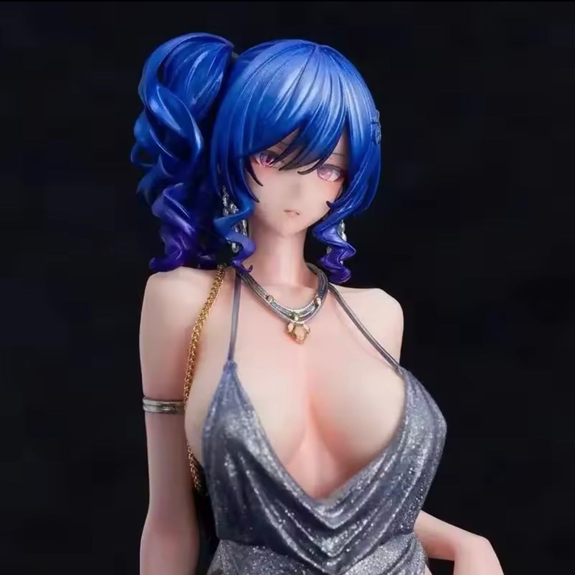 キャストオフ】セクシーフィギュア 青い髪 ドレス風 24cm アズールレーン風 lovely sexy kawaii figure - メルカリ