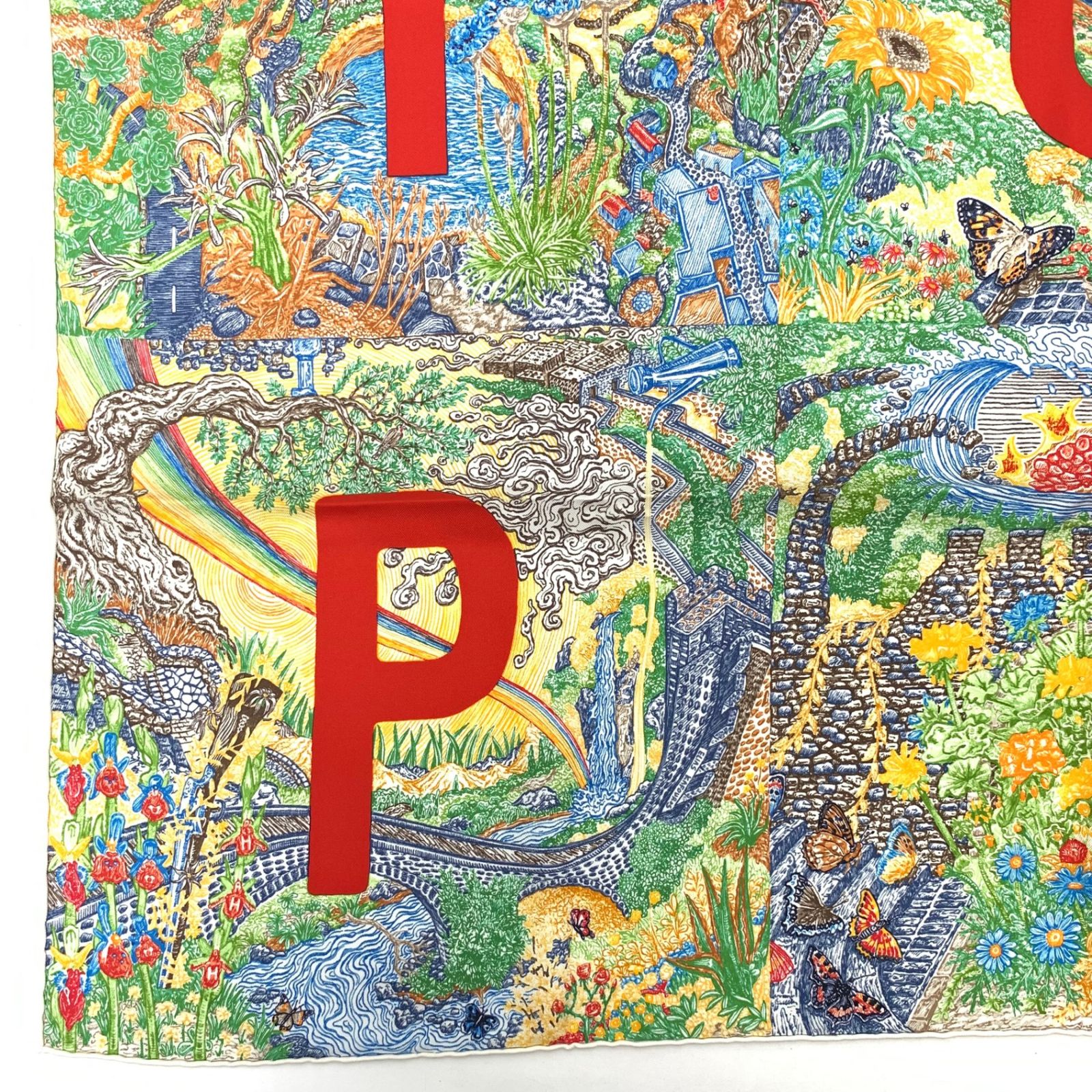 未使用級 希少 HERMES エルメス カレ90 カレジェアン エレフセリア  