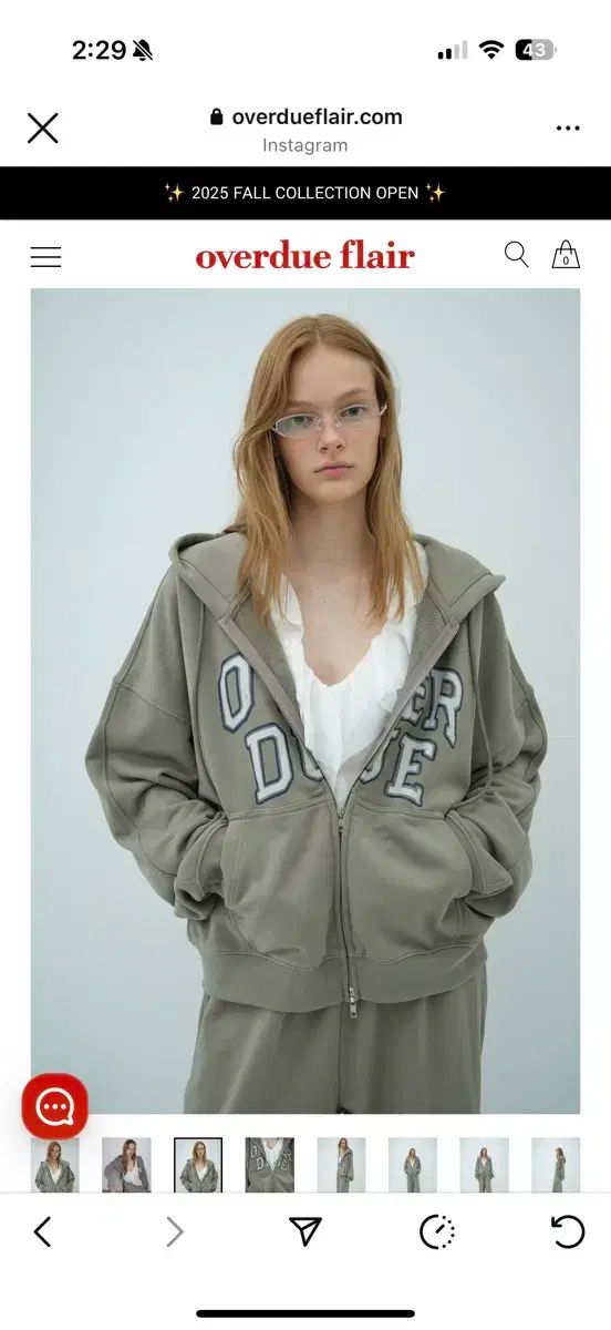 OVERDUE ZIP ー UP HOODIE_KHAKI ジャージ セット