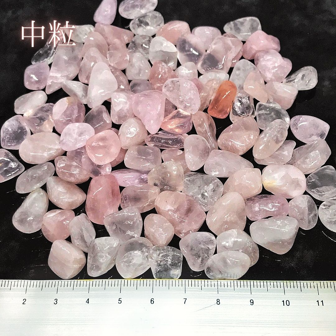 500g】天然ローズクォーツさざれ 紅水晶 細石 大粒 小粒