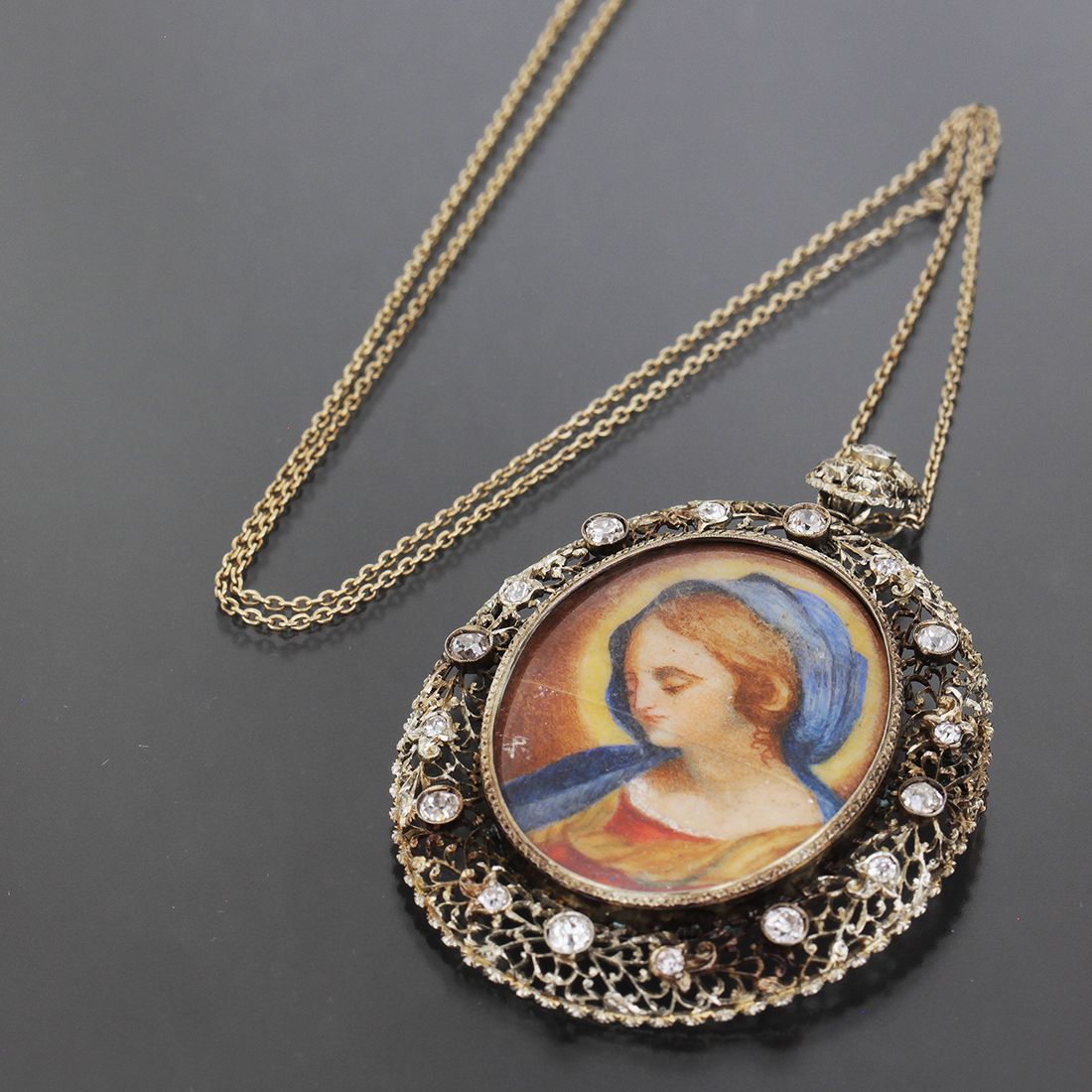 マリオブチェラッティ ネックレス ダイヤ K18WG 18g 箱 E1781