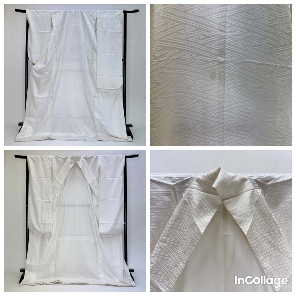 白打掛 3点セット 帯 掛下 白無垢 白 撮影用 結婚式 花嫁衣装 裄68cm