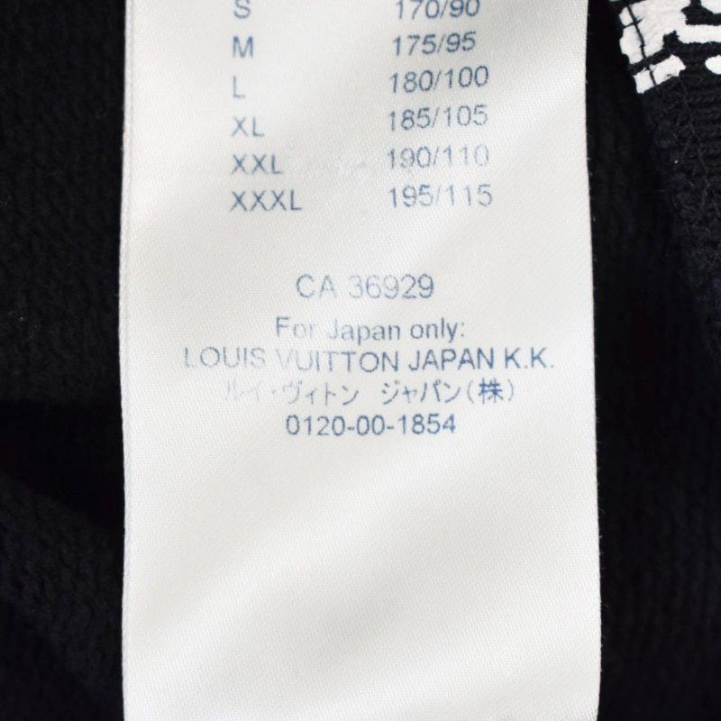 ルイヴィトン LOUIS VUITTON 20年製 モノグラム フラワー プリント スウェット トレーナー M 黒 ブラック RM202 IHN HJY85W メンズ ルイヴィトン LOUIS VUITTON 20年製 モノグラム フラワー