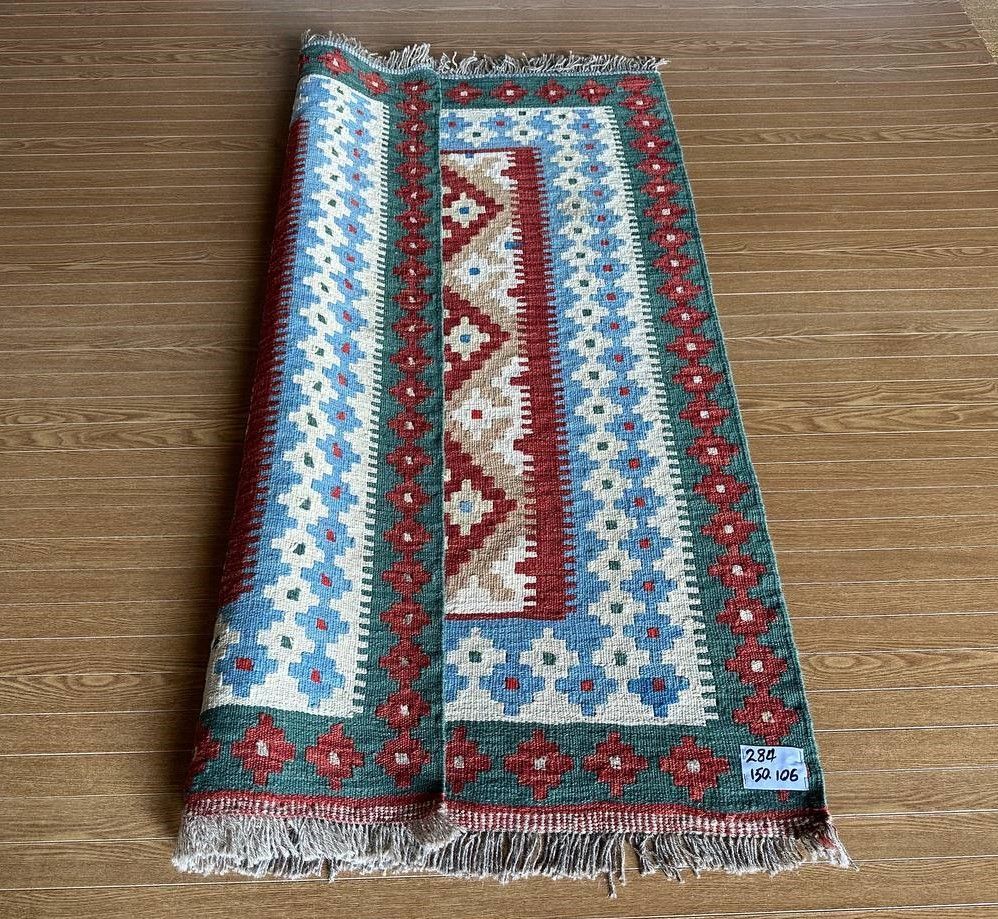 【150×107】イラン直輸入★シーラーズ産キリム・KILIM■2993-24-H