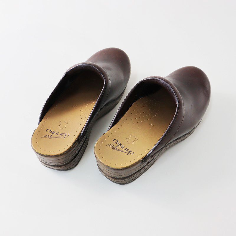 ダンスコ dansko クロッグス サボサンダル 39/ダークブラウン 厚底 靴