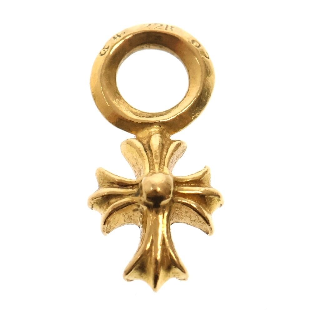 CHROME HEARTS クロムハーツ 22K STACK CH CROSS CHクロス スタックチャーム ネックレストップ ゴールド
