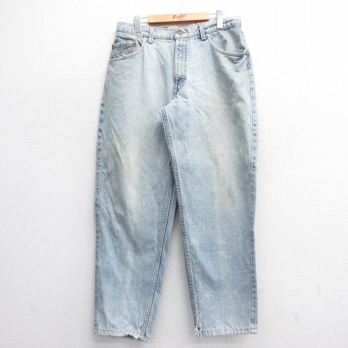 W34/古着 リーバイス Levis 506 ジーンズ メンズ 90s テーパード コットン 薄紺 ネイビー デニム 23dec19 中古 ボトムス ジーパン Gパン ロ