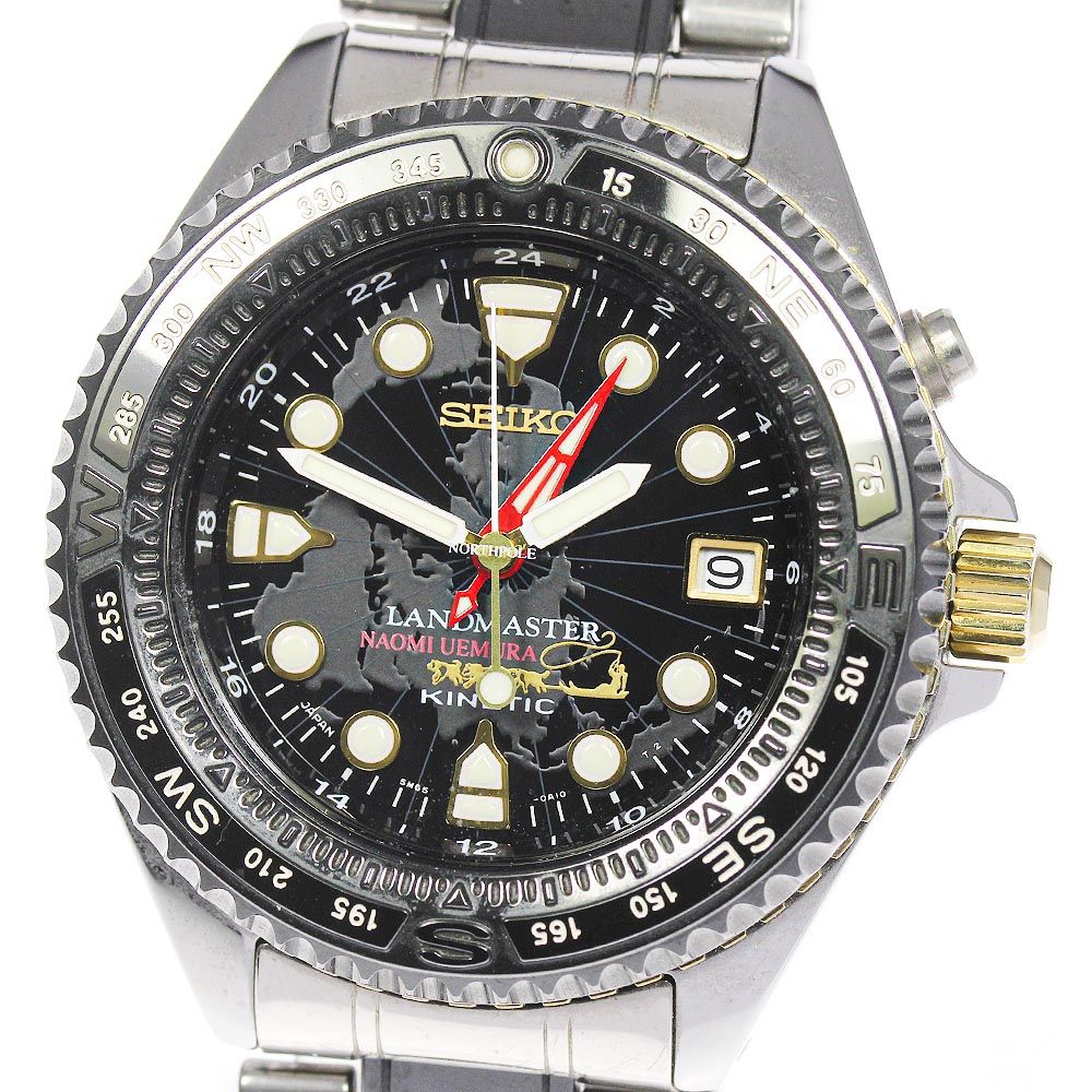 超高品質で人気の KINETIC ランドマスターkinetic SEIKO onepiece チタン製6months 腕時計 時計