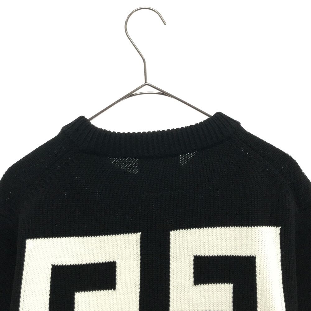 GIVENCHY (ジバンシィ) 21AW LOGO COTTON SWEATER オーバーロゴ刺繍コットンニットプルオーバー クルーネックセーター  ニットセーター - メルカリ