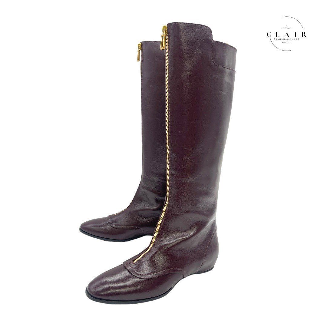 新品】TODS トッズ レディースブーツ 37.5 24.5cm レディース 婦人用 ブーツ ロングブーツ バーガンディー ワインレッド - メルカリ