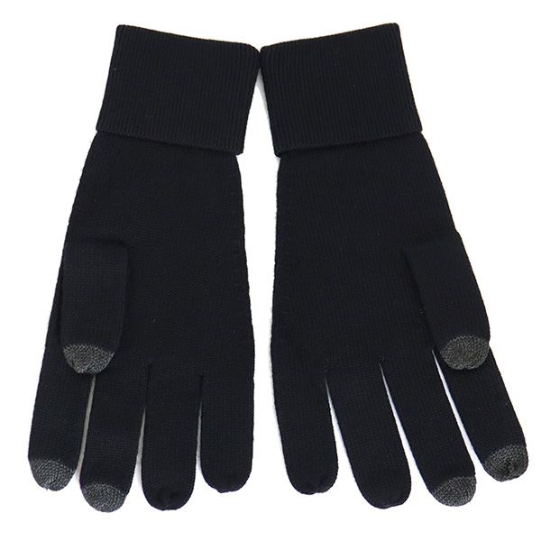 FRED PERRY フレッドペリー C1139 Classic Merino Wool Gloves ウール グローブ 843 BLACK SNOWWHITE FP555 M