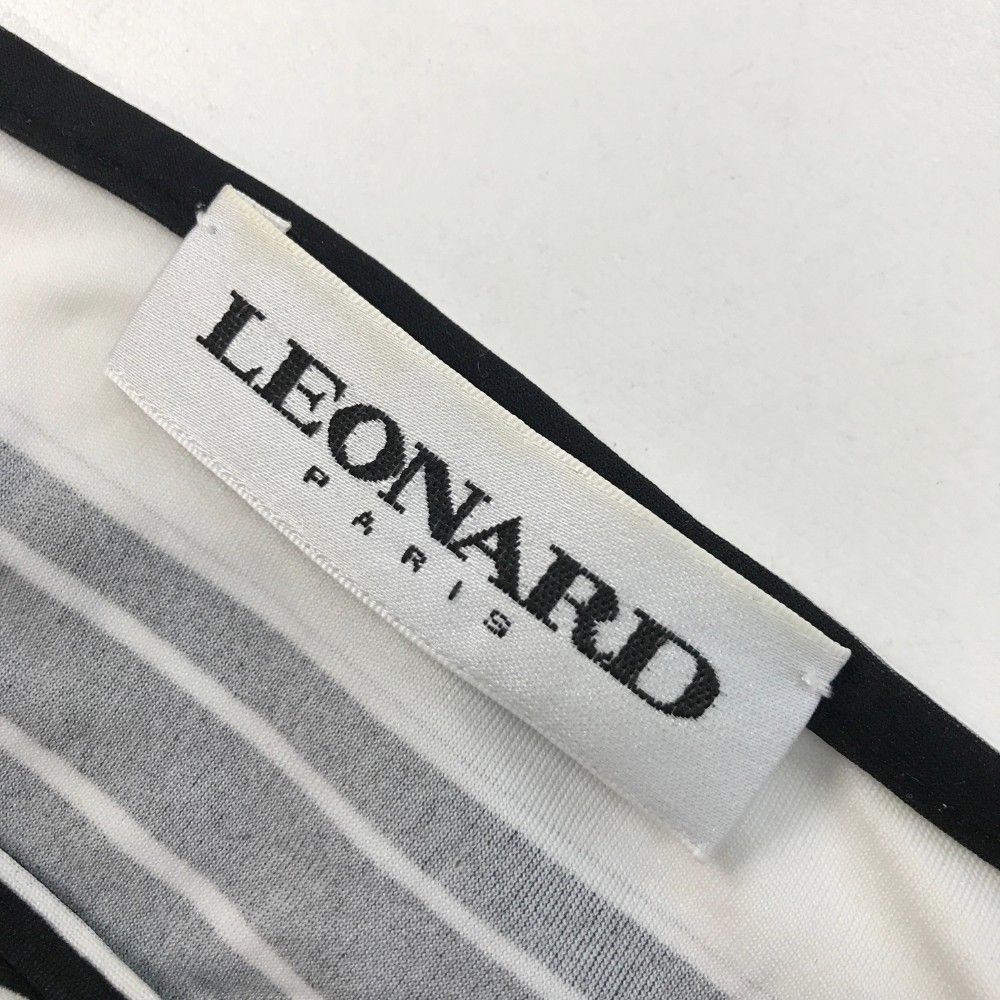 LEONARD レオナール シルクワンピース ブラック系 38