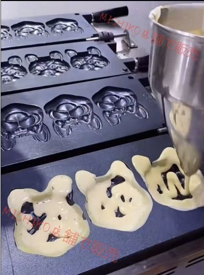 電気式犬頭焼き器 FY 1109 定格電圧 220 V 定格電力 3 KW 犬形状焼き菓子機