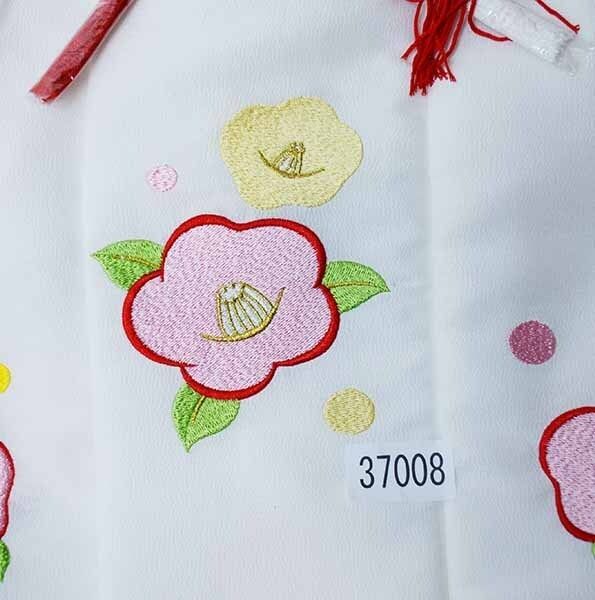 七五三 三歳 女児 被布着物フルセット 半衿伊達襟付き 花ひめ 合繊 三才 3才 3歳 かかと止め付き お仕立て無料 NO37008