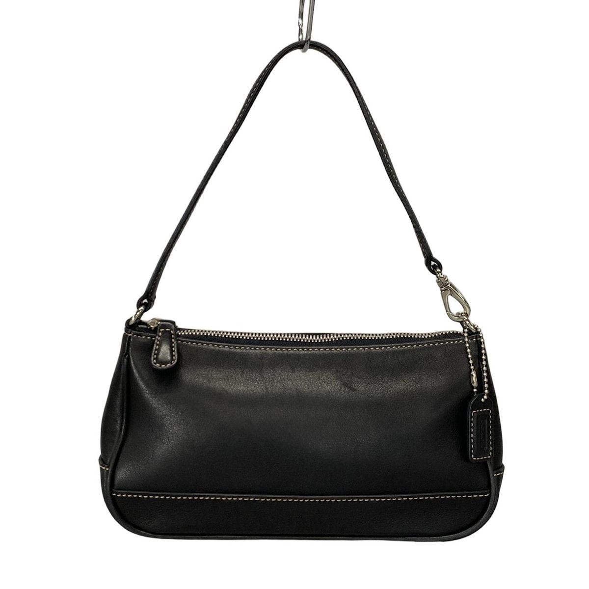 COACH コーチ ハンドバッグ ハンプトンレザーデミポーチ 7785 黒 レザー