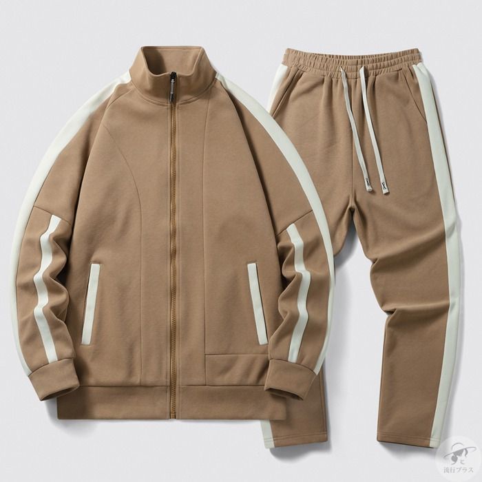 ジャージ 上下 メンズ セットアップ セット 上下セット 長袖 ジップアップ トレーナー ロングパンツ 春秋 秋冬 おしゃれ スポーツウェア ルームウェア ランニング トレーニングウェア 散歩 