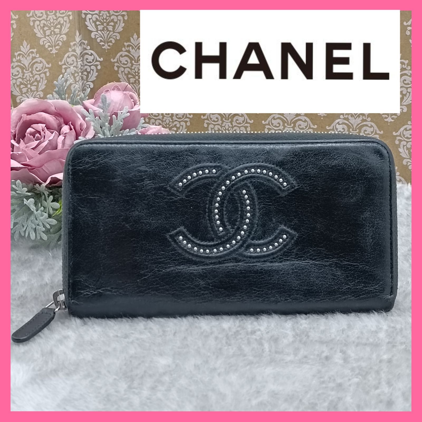 CHANEL 》 シャネル 長財布 ロングウォレット ラウンドファスナー ココ  