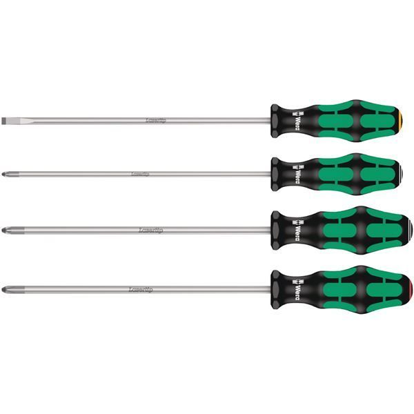 WERA ヴェラ 4本組 Kraftform Plus ハンドル ロング マイナス プラス ポジドライバーセット 347736 工具 作業工具 道具 ツール