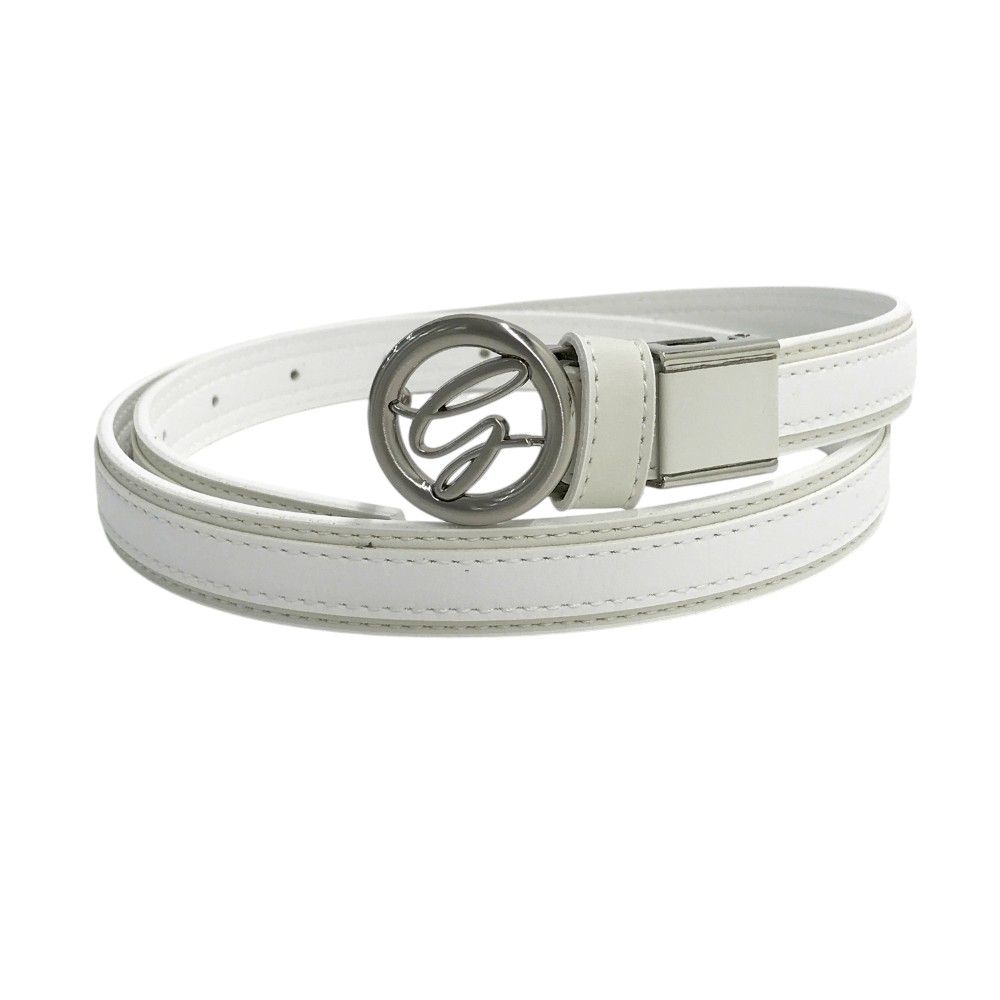 DESCENTE GOLF デサントゴルフ ロゴバックルベルト ホワイト系