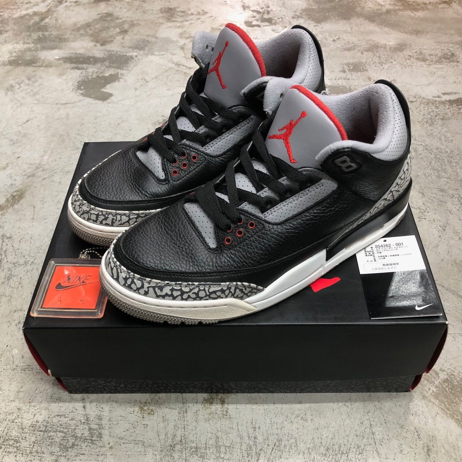 国内正規 NIKE Air Jordan 3 Retro OG Black Cement 854262-001  